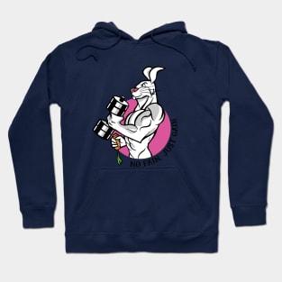 gym muscle unicorn - rabbit Hoodie